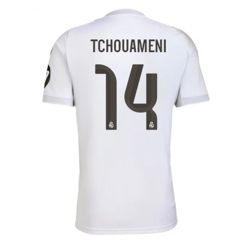 Maglia Calcio Real Madrid Aurelien Tchouameni #14 Prima Divisa 2025-26 Manica Corta